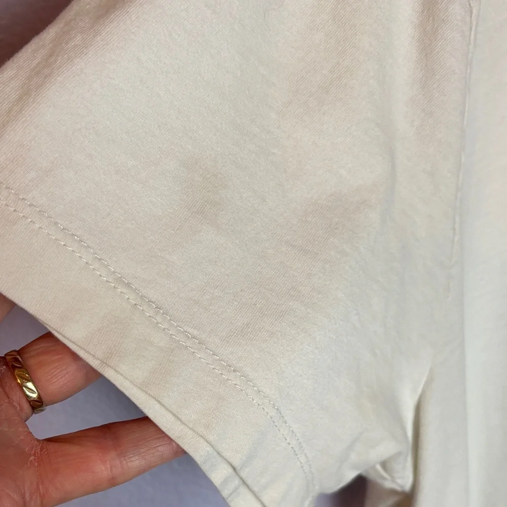 J. Crew Men's Short Sleeve Slim-Washed XL Tee in Cream